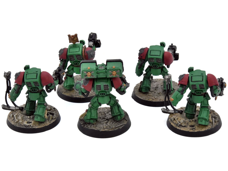 Games Workshop SPACE MARINES 5 Terminators #5 Warhammer 40K WELL PAINTED Salamanders