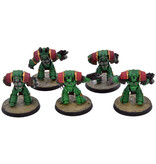Games Workshop SPACE MARINES Horus Heresy 5 Cataphractii Terminators #2 WELL PAINTED 40K