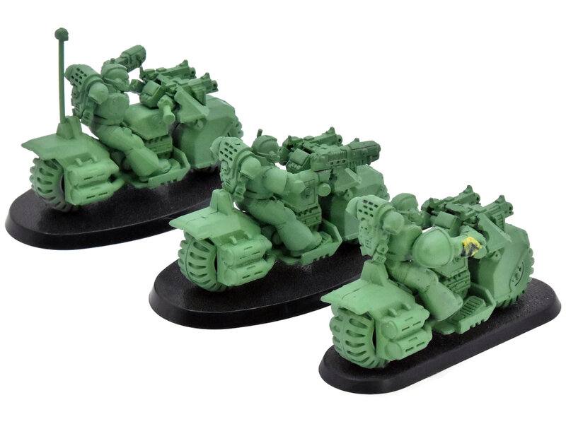 Games Workshop SPACE MARINES 3 Bikers #2 Missing Arms Warhammer 40K