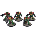 Games Workshop SPACE MARINES Horus Heresy 5 Cataphractii Terminators #1 WELL PAINTED 40K
