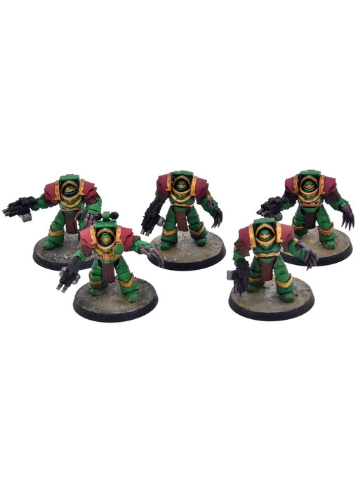 SPACE MARINES Horus Heresy 5 Cataphractii Terminators #1 WELL PAINTED 40K