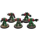 Games Workshop SPACE MARINES Horus Heresy 5 Cataphractii Terminators #1 WELL PAINTED 40K