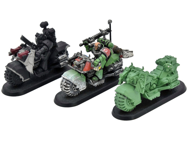 Games Workshop SPACE MARINES 3 Bikers #4 Missing Rider Warhammer 40K