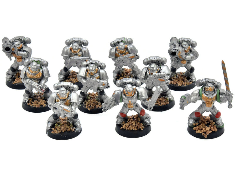 Games Workshop SPACE MARINES 10 Tactical marines #1 Warhammer 40K Heavy paint
