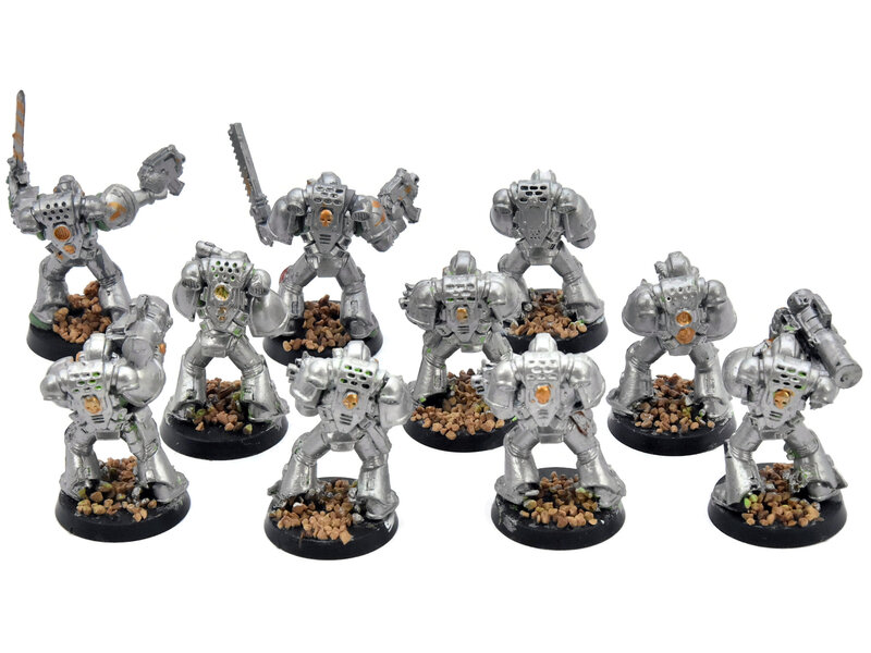 Games Workshop SPACE MARINES 10 Tactical marines #1 Warhammer 40K Heavy paint