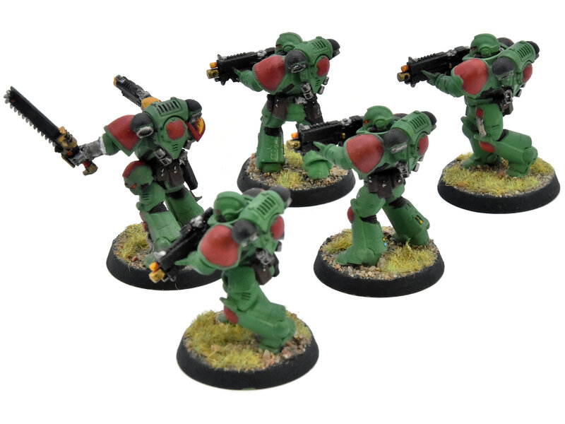 Games Workshop SPACE MARINES 5 Intercessors #1 WELL PAINTED Warhammer 40K