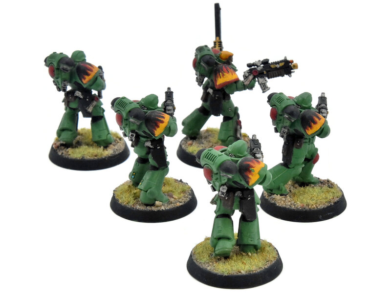 Games Workshop SPACE MARINES 5 Intercessors #1 WELL PAINTED Warhammer 40K