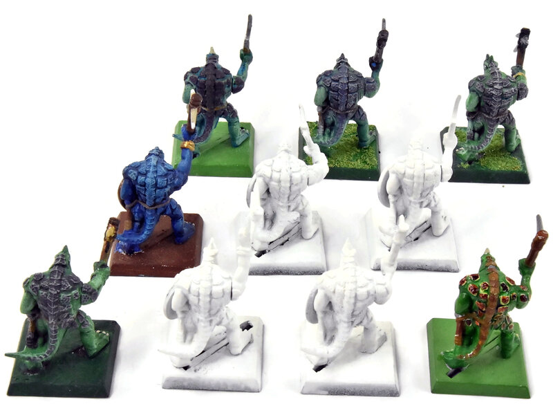 Games Workshop LIZARDMEN 10 Saurus Warriors #1 Classic Sculpt Warhammer Fantasy