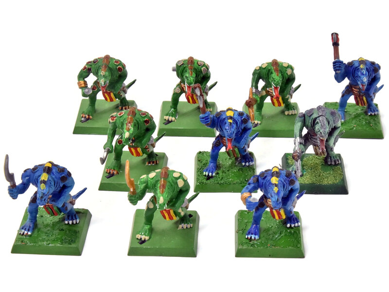 Games Workshop LIZARDMEN 10 Saurus Warriors #3 Warhammer Fantasy Classic Sculpt