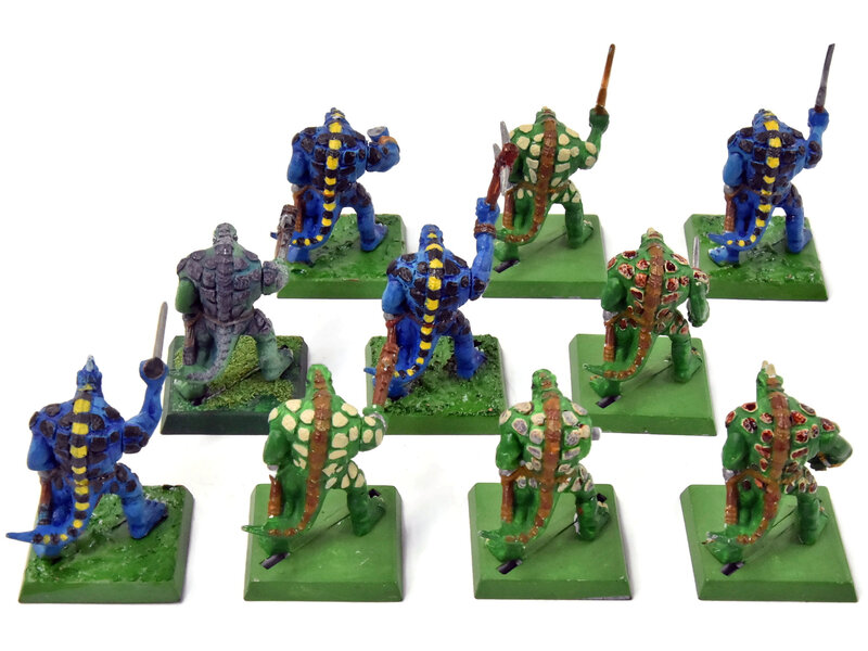 Games Workshop LIZARDMEN 10 Saurus Warriors #3 Warhammer Fantasy Classic Sculpt