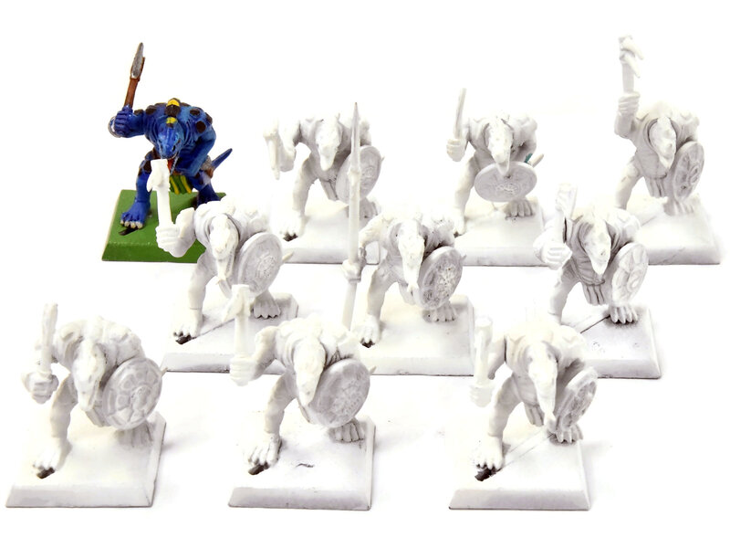 Games Workshop LIZARDMEN 10 Saurus Warriors #4 Warhammer Fantasy Classic Sculpt