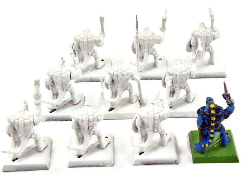 Games Workshop LIZARDMEN 10 Saurus Warriors #4 Warhammer Fantasy Classic Sculpt
