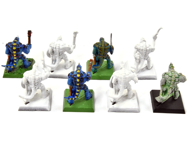 Games Workshop LIZARDMEN 8 Saurus Warriors #7 Warhammer Fantasy Classic Sculpt
