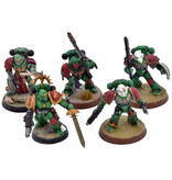 Games Workshop SPACE MARINES Salamanders 5 Veterans #1 WELL PAINTED Warhammer 40K