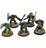 Games Workshop SPACE MARINES Salamanders 5 Veterans #1 WELL PAINTED Warhammer 40K