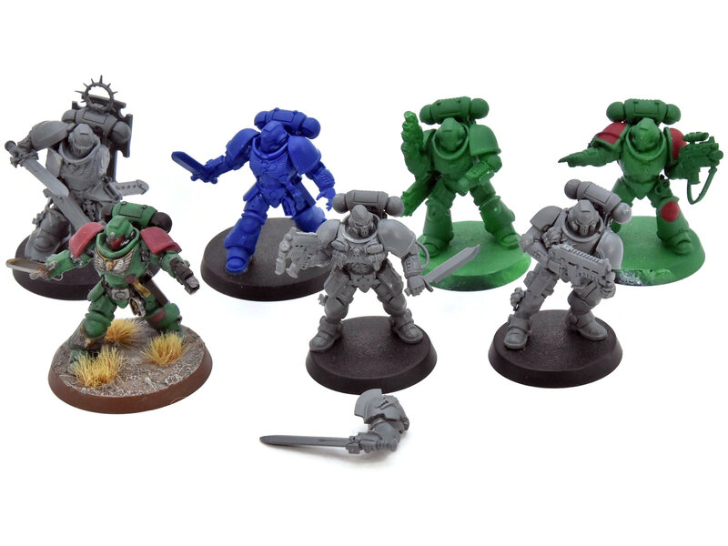 Games Workshop SPACE MARINES 7 Loose Models #1 Warhammer 40K lieutenant