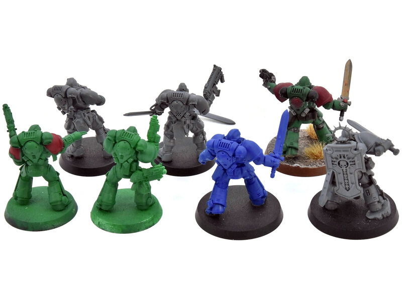 Games Workshop SPACE MARINES 7 Loose Models #1 Warhammer 40K lieutenant