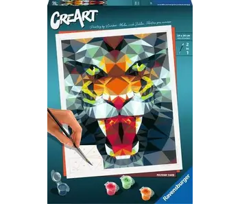 CreArt Polygon Tiger - Paint by numbers for adults