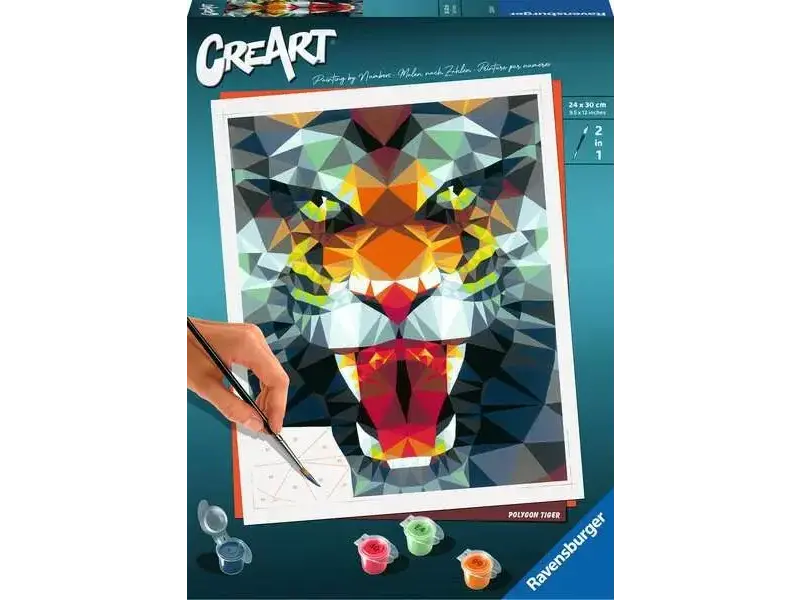 Ravensburger CreArt Polygon Tiger - Paint by numbers for adults