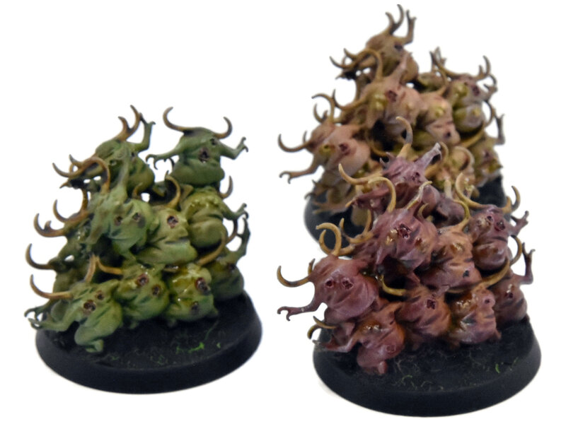 Games Workshop MAGGOTKIN OF NURGLE 3 Nurglings #2 WELL PAINTED Warhammer Sigmar