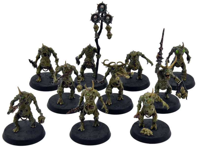 Games Workshop MAGGOTKIN OF NURGLE 10 Plaguebearers #6 WELL PAINTED Warhammer Sigmar