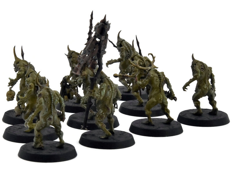 Games Workshop MAGGOTKIN OF NURGLE 10 Plaguebearers #4 WELL PAINTED Warhammer Sigmar