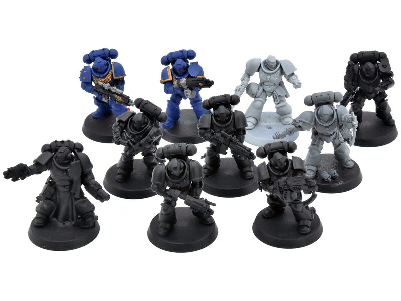 Games Workshop SPACE MARINES 10 Primaris Intercessors #1 40K missing 1 backpack