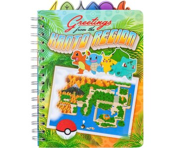 Pokémon Notebook – Spiral Tabbed – Kanto Region (Premium)