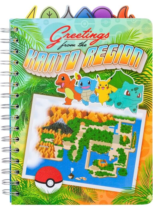 Pokémon Notebook – Spiral Tabbed – Kanto Region (Premium)