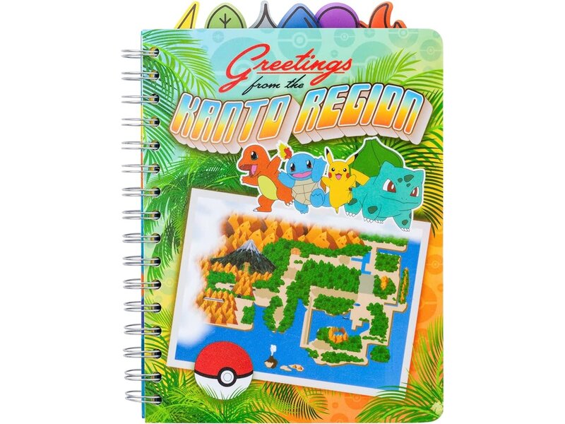 Pokémon Notebook – Spiral Tabbed – Kanto Region (Premium)