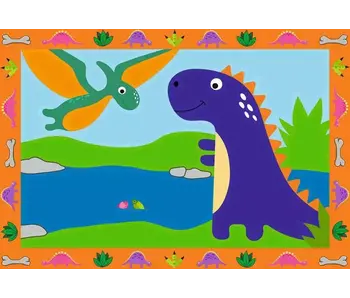 CreArt Land of the Dinosaurs - Paint by numbers for kids 5 years up