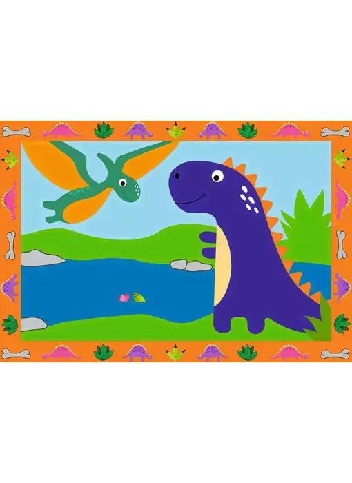 CreArt Land of the Dinosaurs - Paint by numbers for kids 5 years up