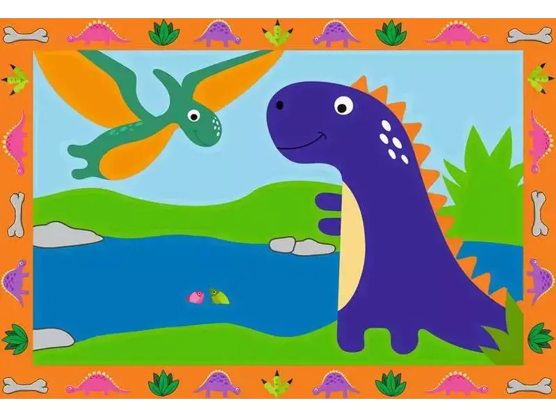 Ravensburger CreArt Land of the Dinosaurs - Paint by numbers for kids 5 years up
