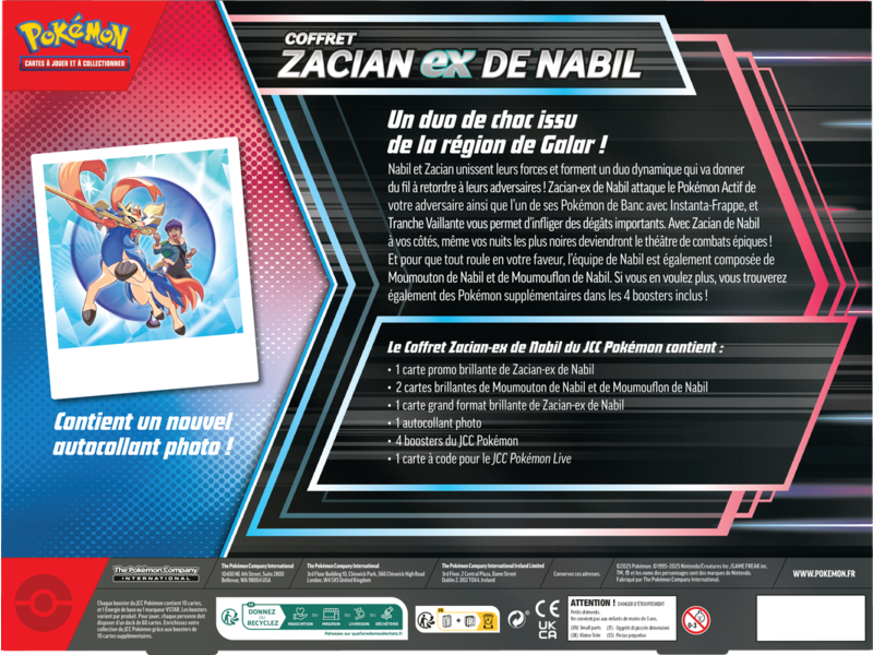 Pokémon Trading cards Pokemon Hops Zacian Ex Box (FRENCH)
