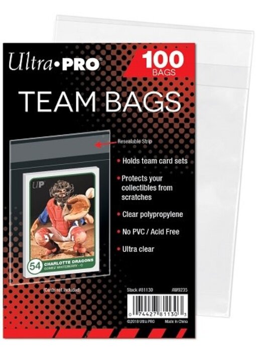 Ultra Pro Sleeves Team Bags Reseal 100ct