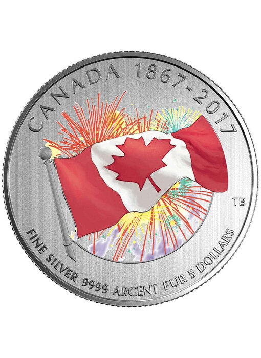 $5 Proudly Canadian - Pure Silver Glow-in-the-Dark Coin - 2017