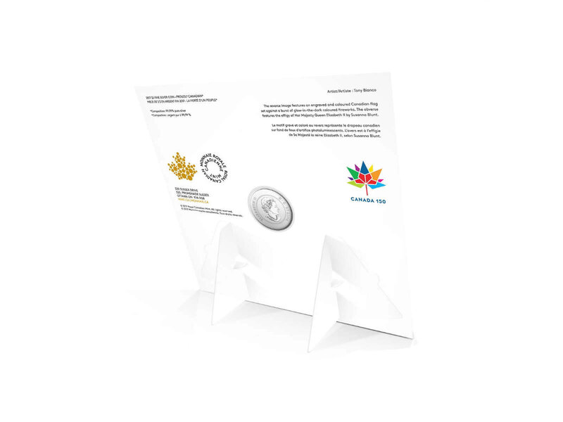 MINT $5 Proudly Canadian - Pure Silver Glow-in-the-Dark Coin - 2017