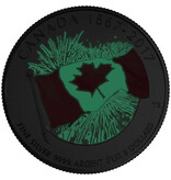 MINT $5 Proudly Canadian - Pure Silver Glow-in-the-Dark Coin - 2017