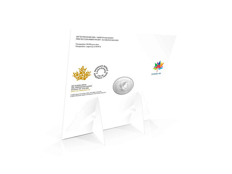 Monnaie Royale Canadienne $3 Heart of our Nation - Pure Silver Coin - 2017