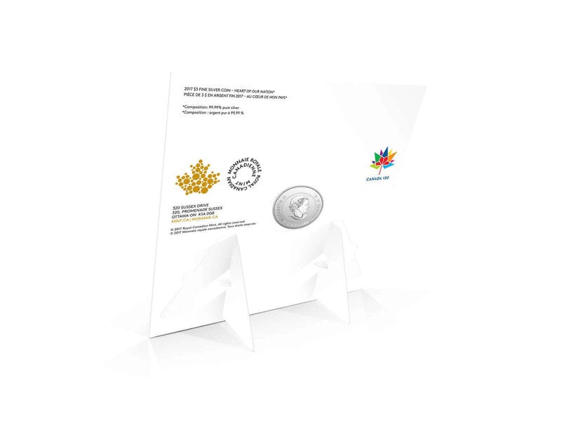 Monnaie Royale Canadienne $3 Heart of our Nation - Pure Silver Coin - 2017