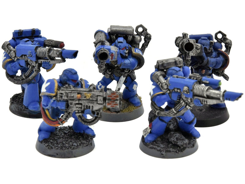 Games Workshop SPACE MARINES 5 Tactical Space Marines #6 SOME METAL Warhammer 40K
