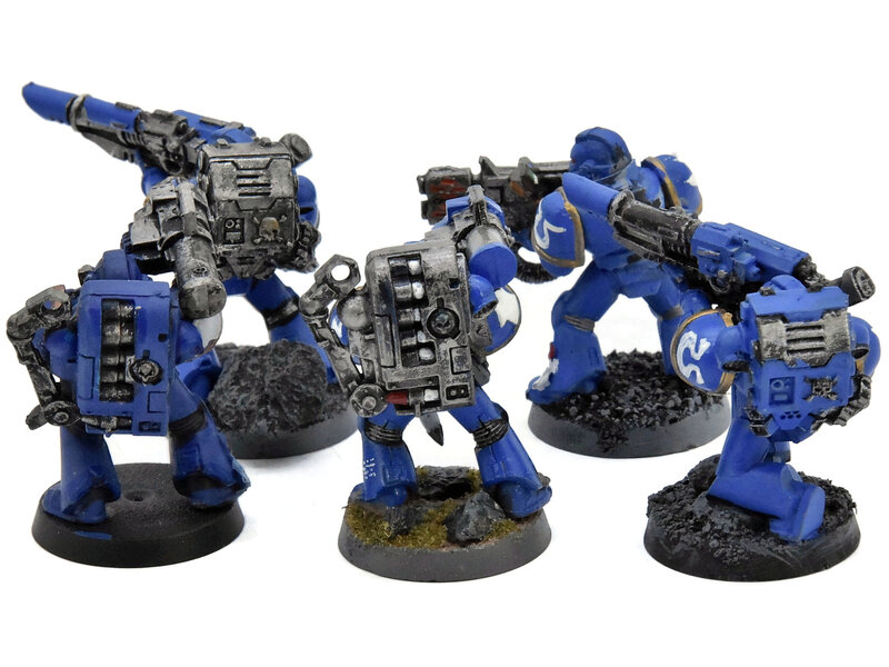 Games Workshop SPACE MARINES 5 Tactical Space Marines #6 SOME METAL Warhammer 40K