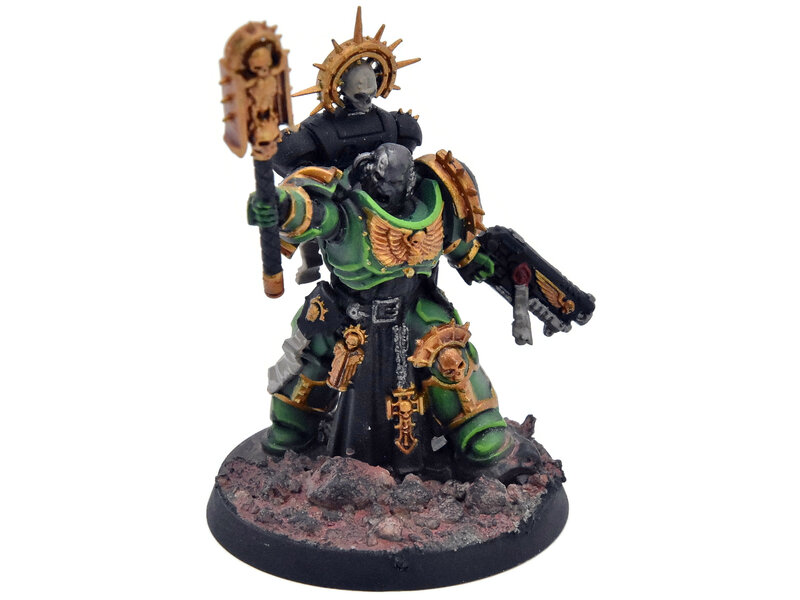 Games Workshop SALAMANDERS Chaplain #1 WELL PAINTED Warhammer 40K