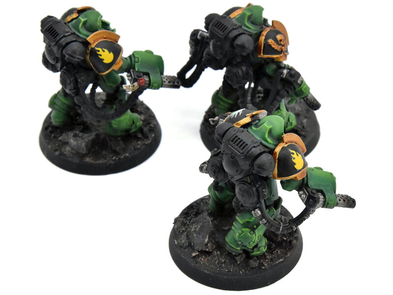 Games Workshop SALAMANDERS 3 Aggressors #1 Warhammer 40K WELL PAINTED