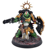 Games Workshop SALAMANDERS Lieutenant with stormshield #1 WELL PAINTED Warhammer 40K