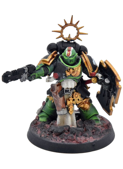 SALAMANDERS Lieutenant with stormshield #1 WELL PAINTED Warhammer 40K