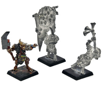 BEASTMEN 3 Pestigors Command #1 METAL Warhammer Fantasy