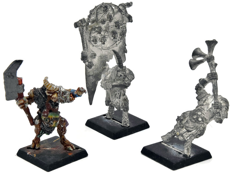Games Workshop BEASTMEN 3 Pestigors Command #1 METAL Warhammer Fantasy