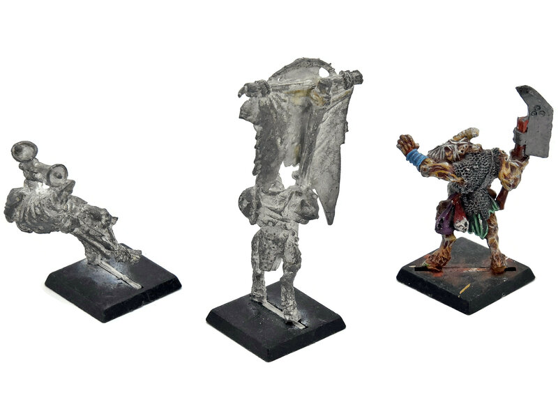 Games Workshop BEASTMEN 3 Pestigors Command #1 METAL Warhammer Fantasy