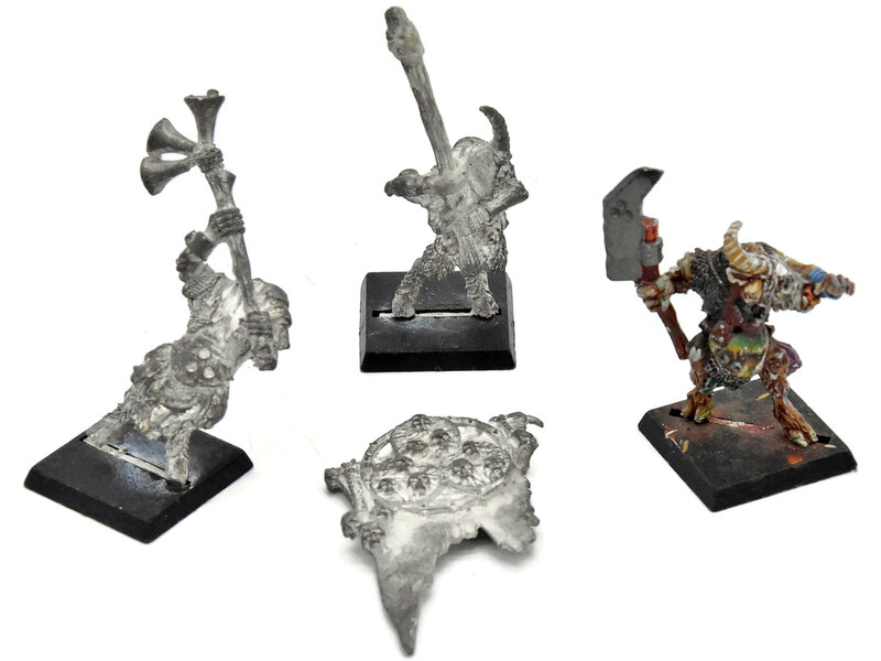 Games Workshop BEASTMEN 3 Pestigors Command #1 METAL Warhammer Fantasy
